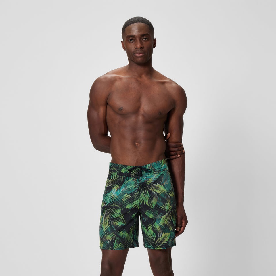 Men's Lookout Printed 45cm Boardshorts Olive/Black