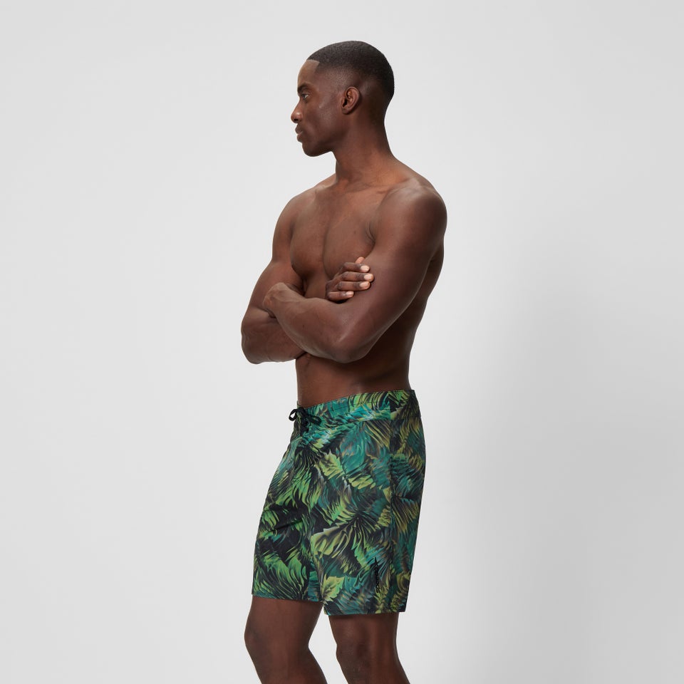 Men's Lookout Printed 45cm Boardshorts Olive/Black