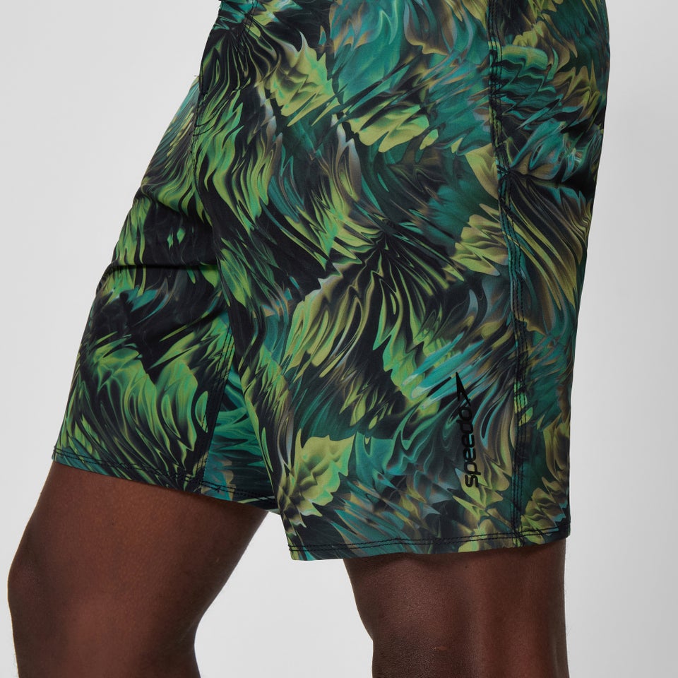 Men's Lookout Printed 45cm Boardshorts Olive/Black
