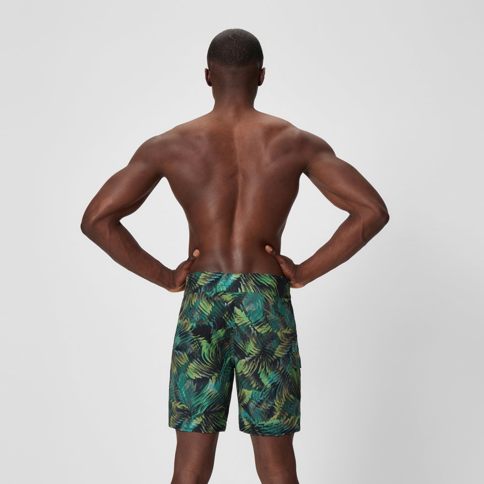 Men's Lookout Printed 45cm Boardshorts Olive/Black