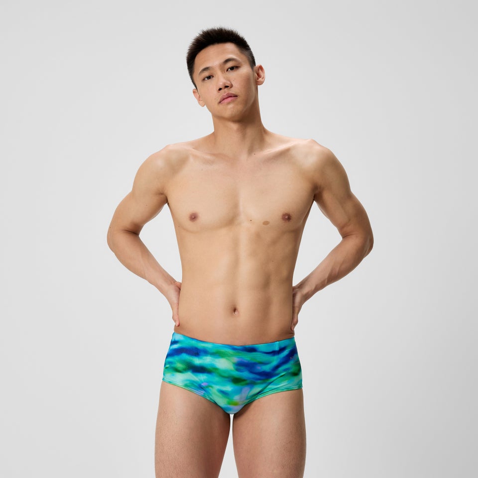 Herren Club Training Badehose mit Print Grün/Blau