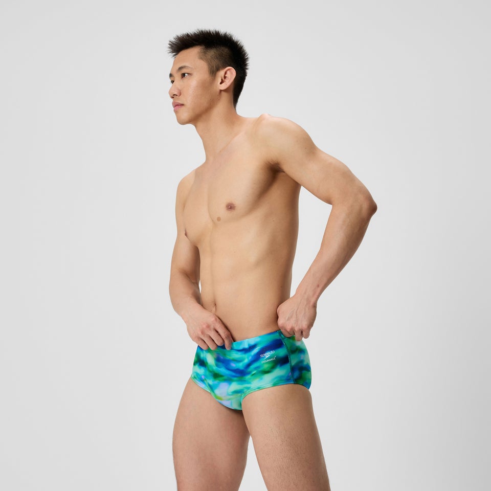 Herren Club Training Badehose mit Print Grün/Blau