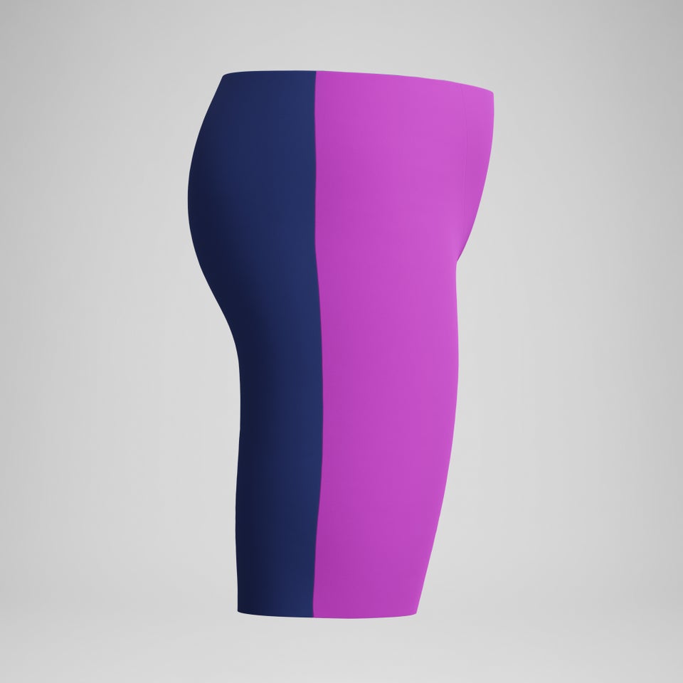 Jungen Fastskin Endurance+ Max Schwimmhose mit hohem Bund Violett/Marineblau