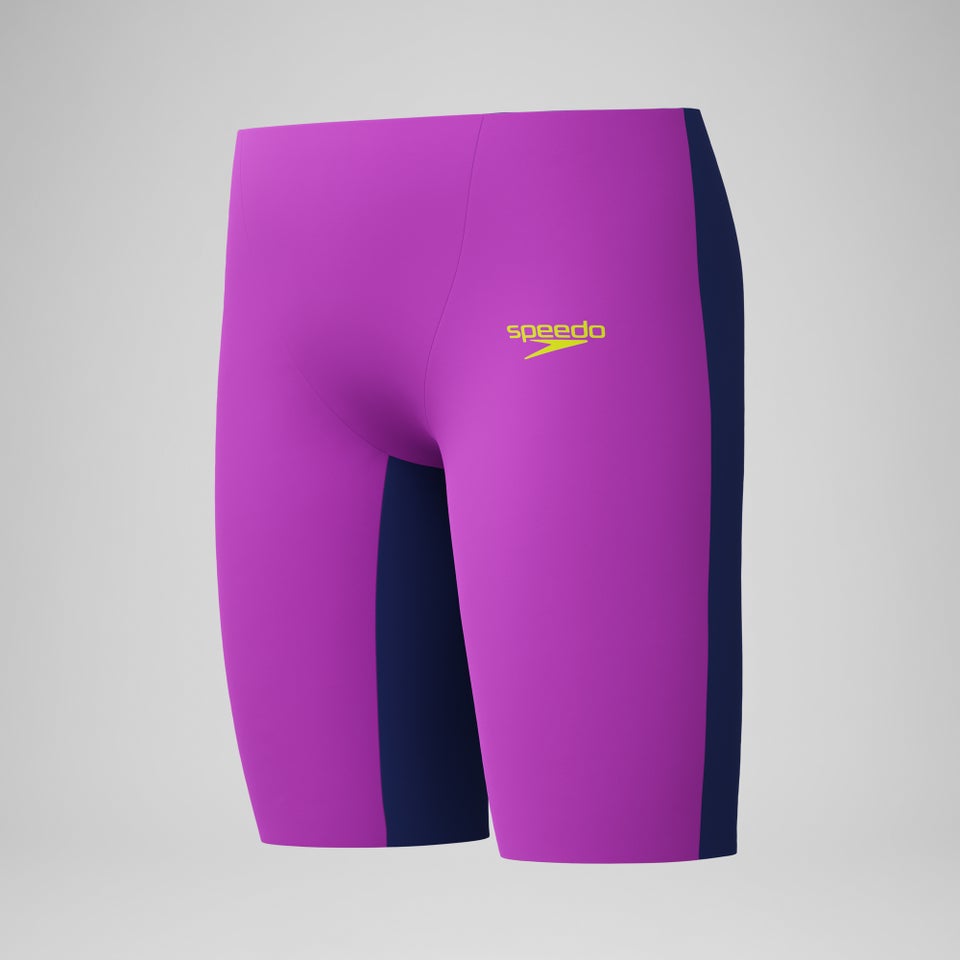 Jungen Fastskin Endurance+ Max Schwimmhose mit hohem Bund Violett/Marineblau