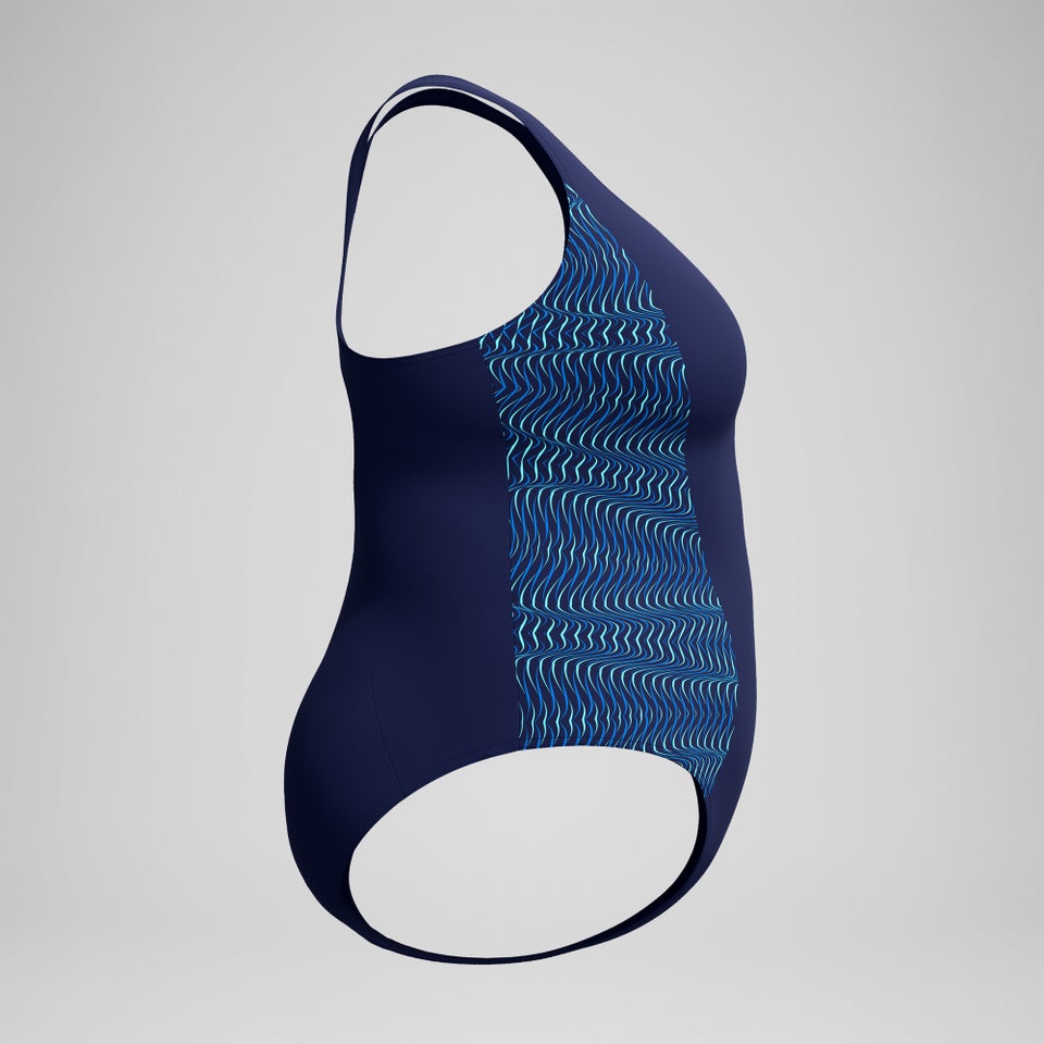 Maillot de bain Femme Medalist Placement grande taille bleu marine/bleu