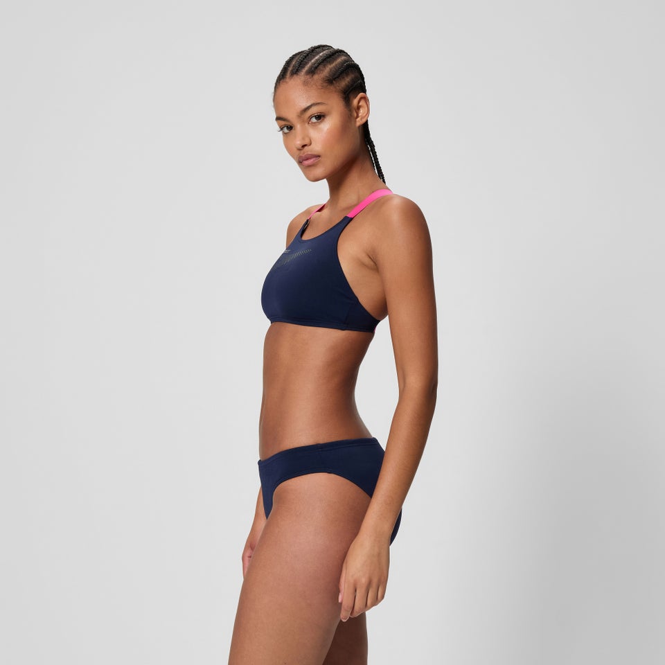 Women's Boom Solid Leaderback Two Piece Navy/Pink