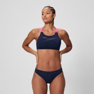 Women's Boom Solid Leaderback Two Piece Navy/Pink