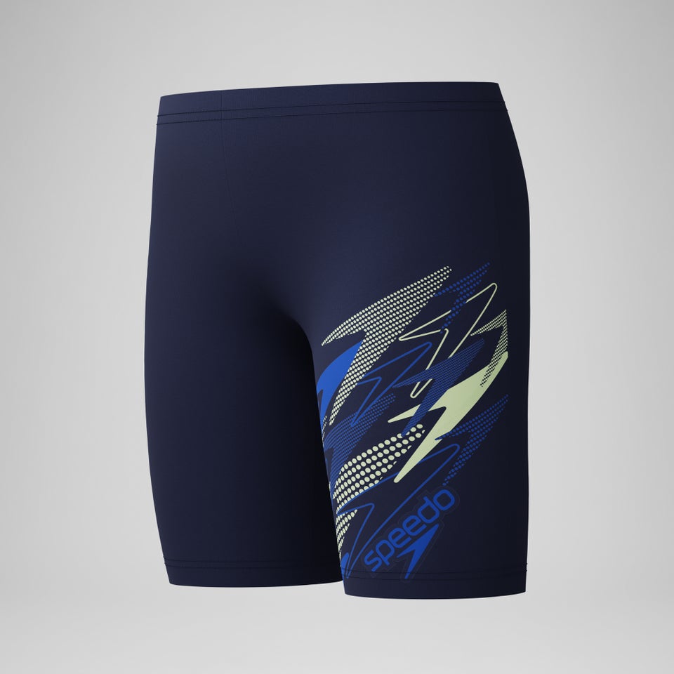 Jungen Medley Schwimmhose mit Logo Marineblau/Blau