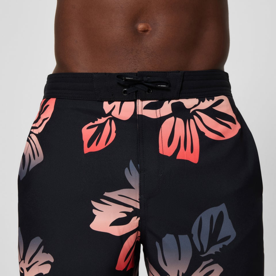 Men's Bondi Printed 50cm Boardshorts Black/Peach