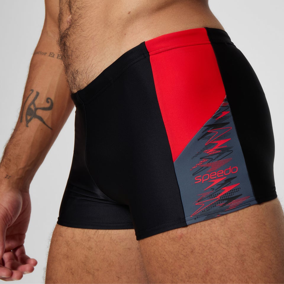 Herren Dive Aquashorts Schwarz/Rot