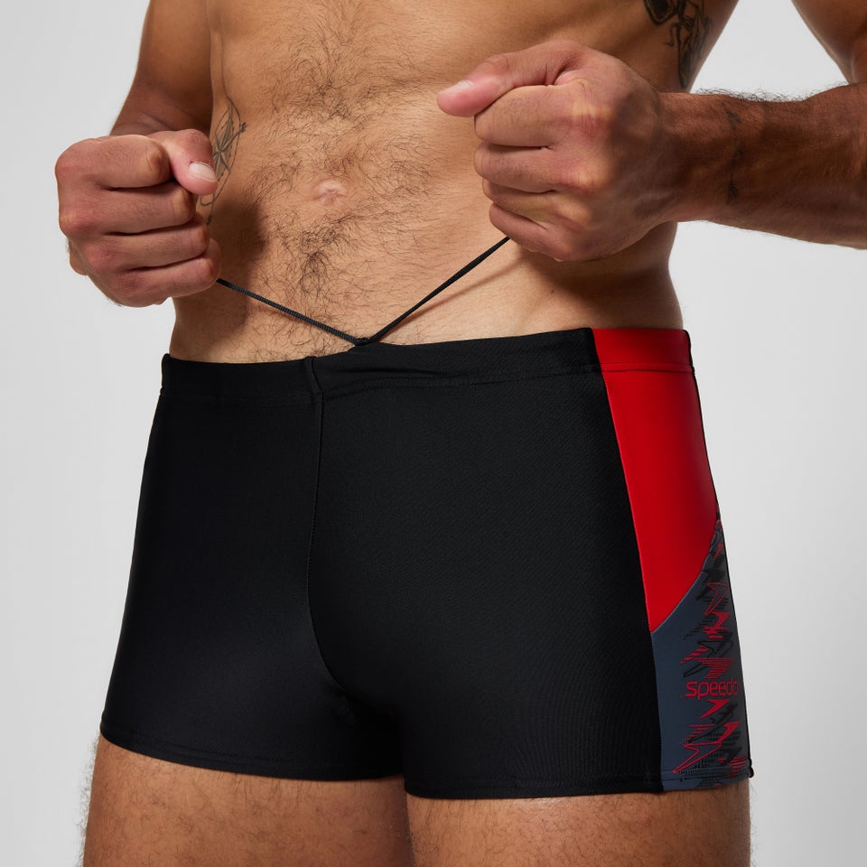 Herren Dive Aquashorts Schwarz/Rot