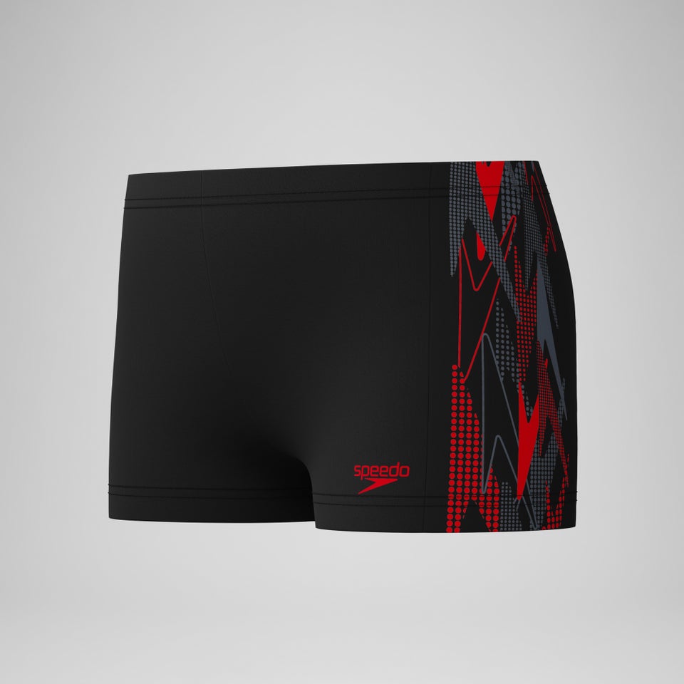 Jungen Placement Aquashorts Schwarz/Rot