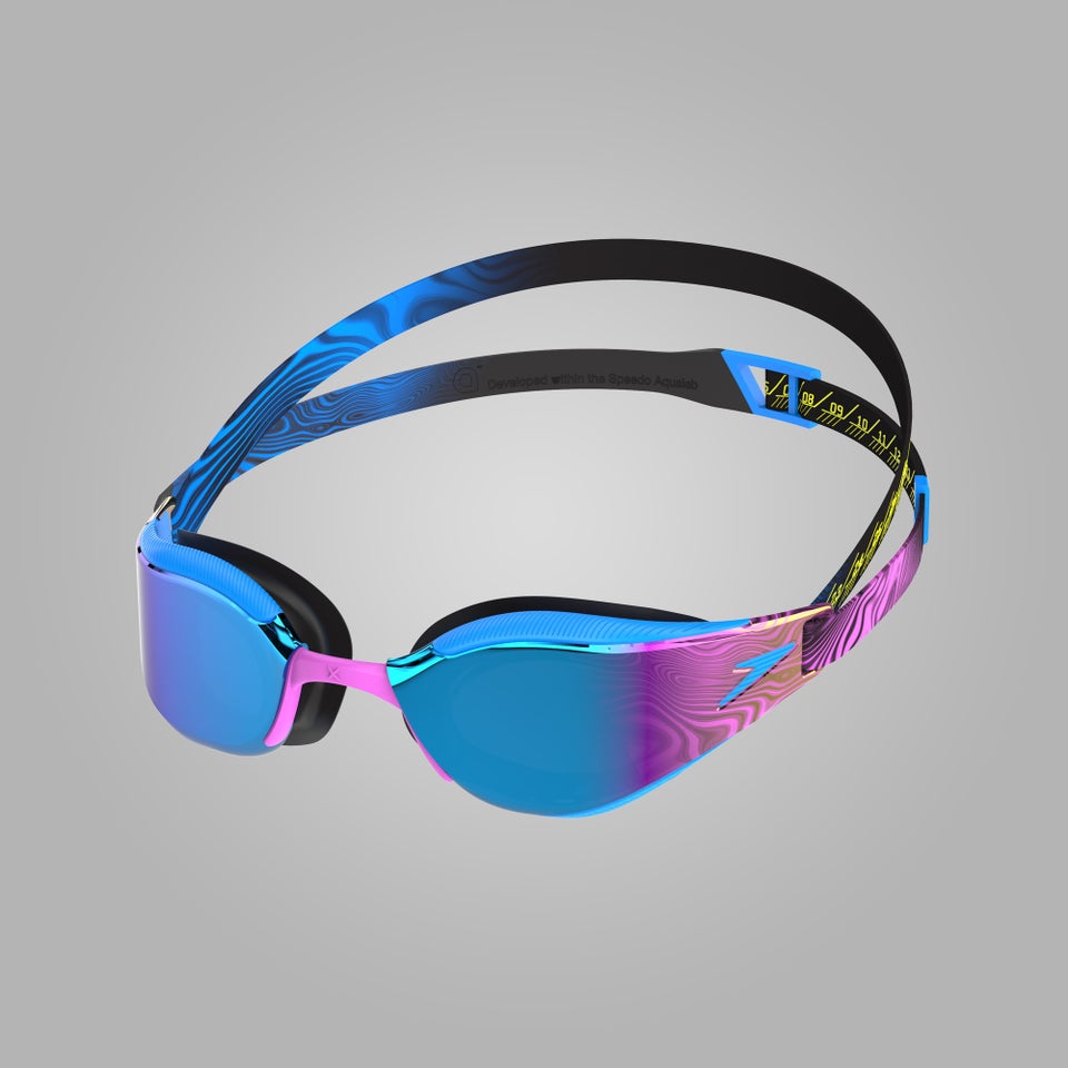 Adult Fastskin Hyper Elite Mirrored Goggles Blue/Grey