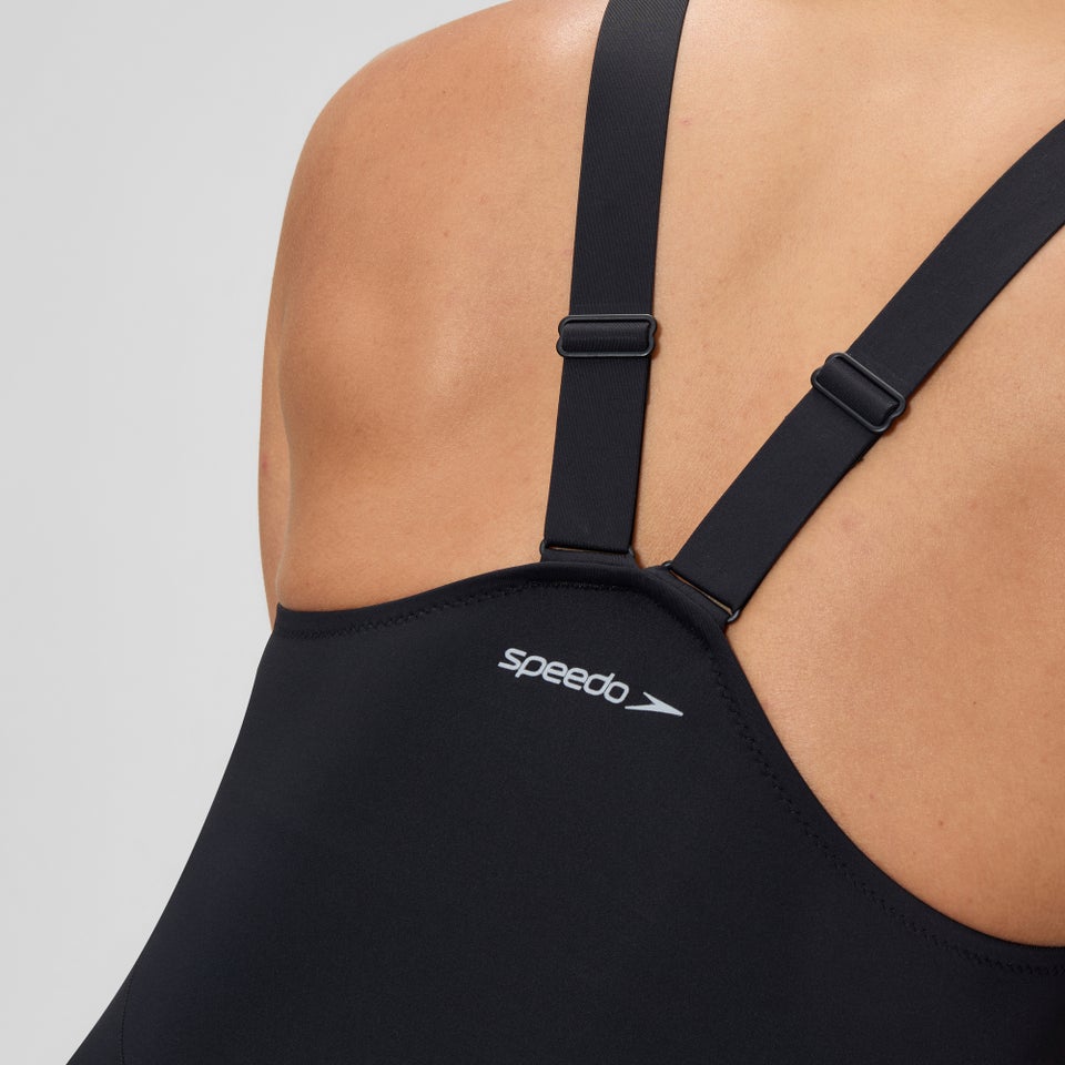 Women's Sculpture High Neck Contour One Piece Green/Black