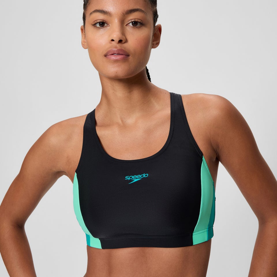 Women's Colorblock Splice 2.0 Two Piece Black/Turquoise