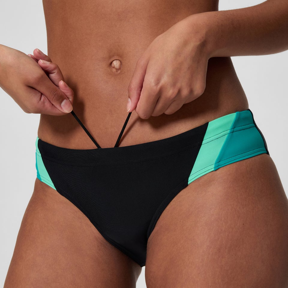 Women's Colorblock Splice 2.0 Two Piece Black/Turquoise