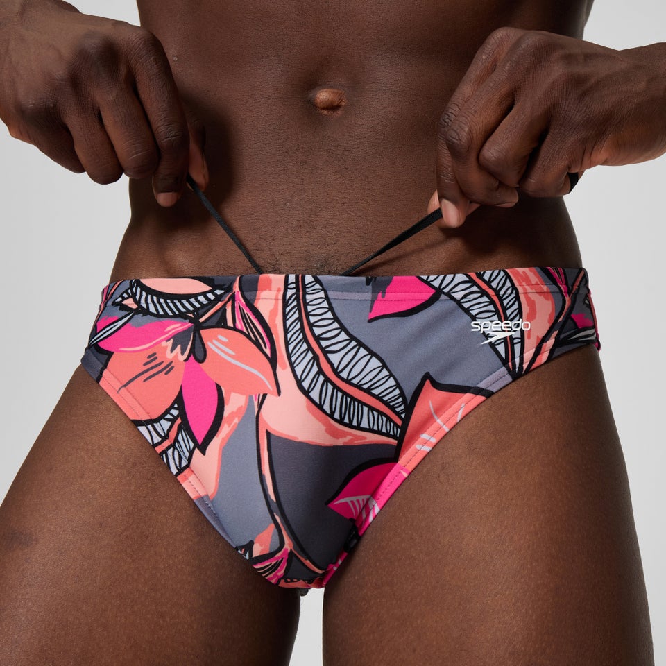 Men's Beachstar Printed 2" Brief Coral/Gray