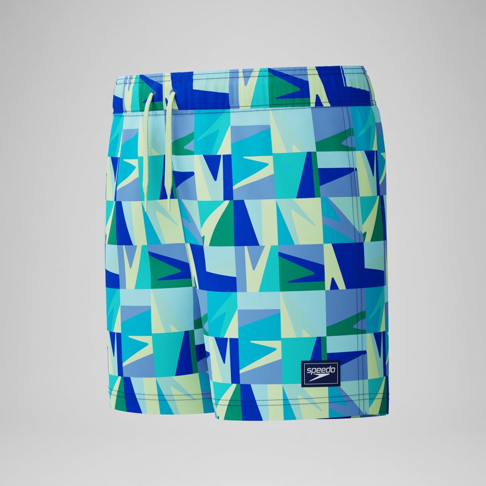 Boys Printed 33cm Swim Shorts Green