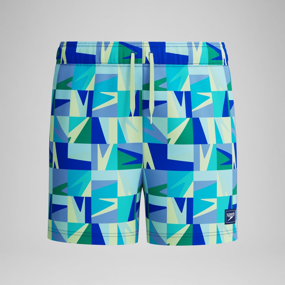 Boys Printed 33cm Swim Shorts Green
