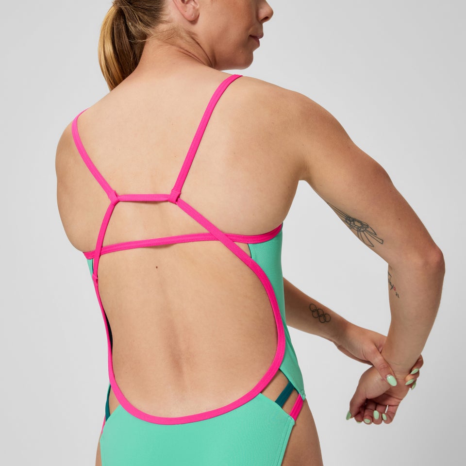 Maillot de bain Femme Club Training Tri Back turquoise