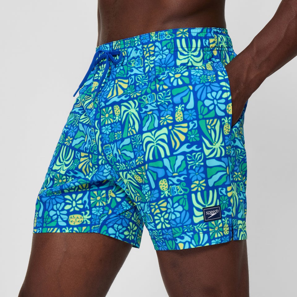 Herren Redondo Edge Badeshorts 40 cm mit Print Blau