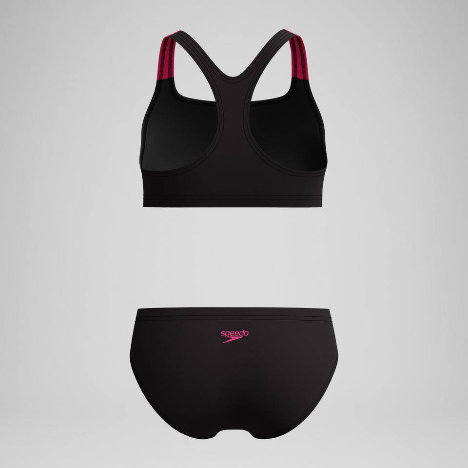 Ensemble bikini Fille Medley Logo Racerback noir/rose