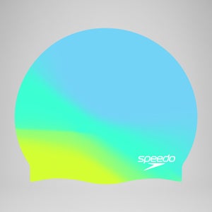 Bonnet de bain Junior multicolore en silicone bleu