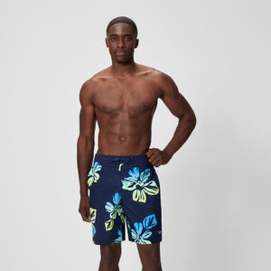Men's Bondi Printed 50cm Boardshorts Navy/Yellow