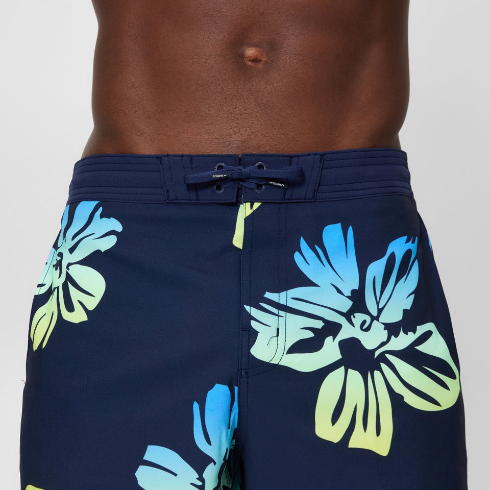 Men's Bondi Printed 50cm Boardshorts Navy/Yellow