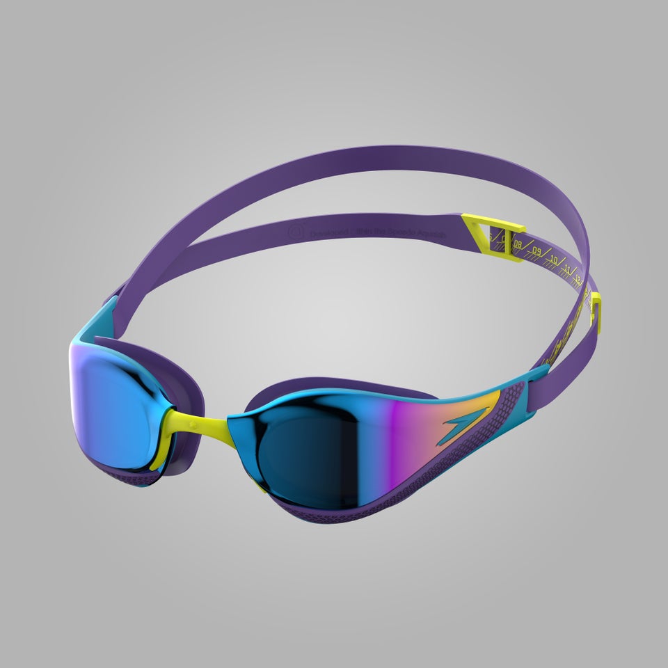 Lunettes de natation Adulte Fastskin Pure Focus à effet miroir bleu