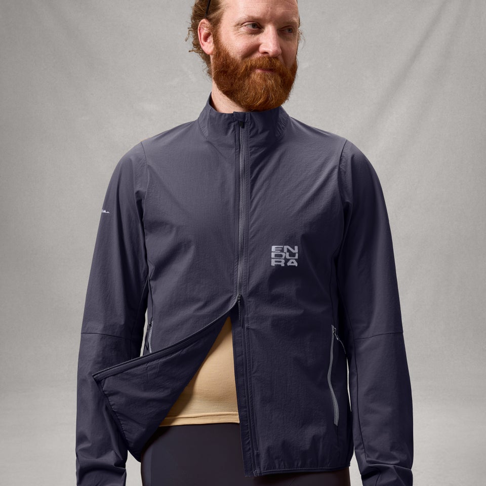 Herren AllTrack Ride Packbare Jacke - Carbon Grau