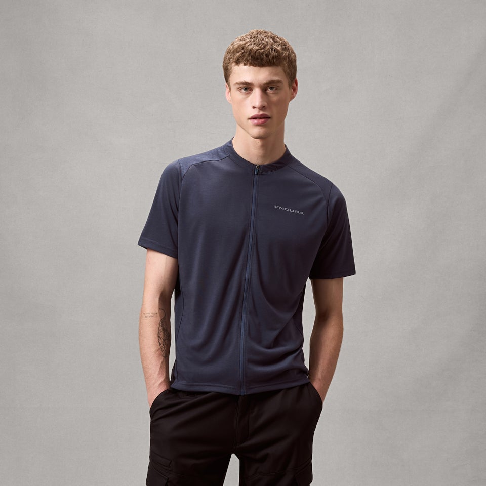 Men's Loop S/S Zipped Jersey - Carbon Grey
