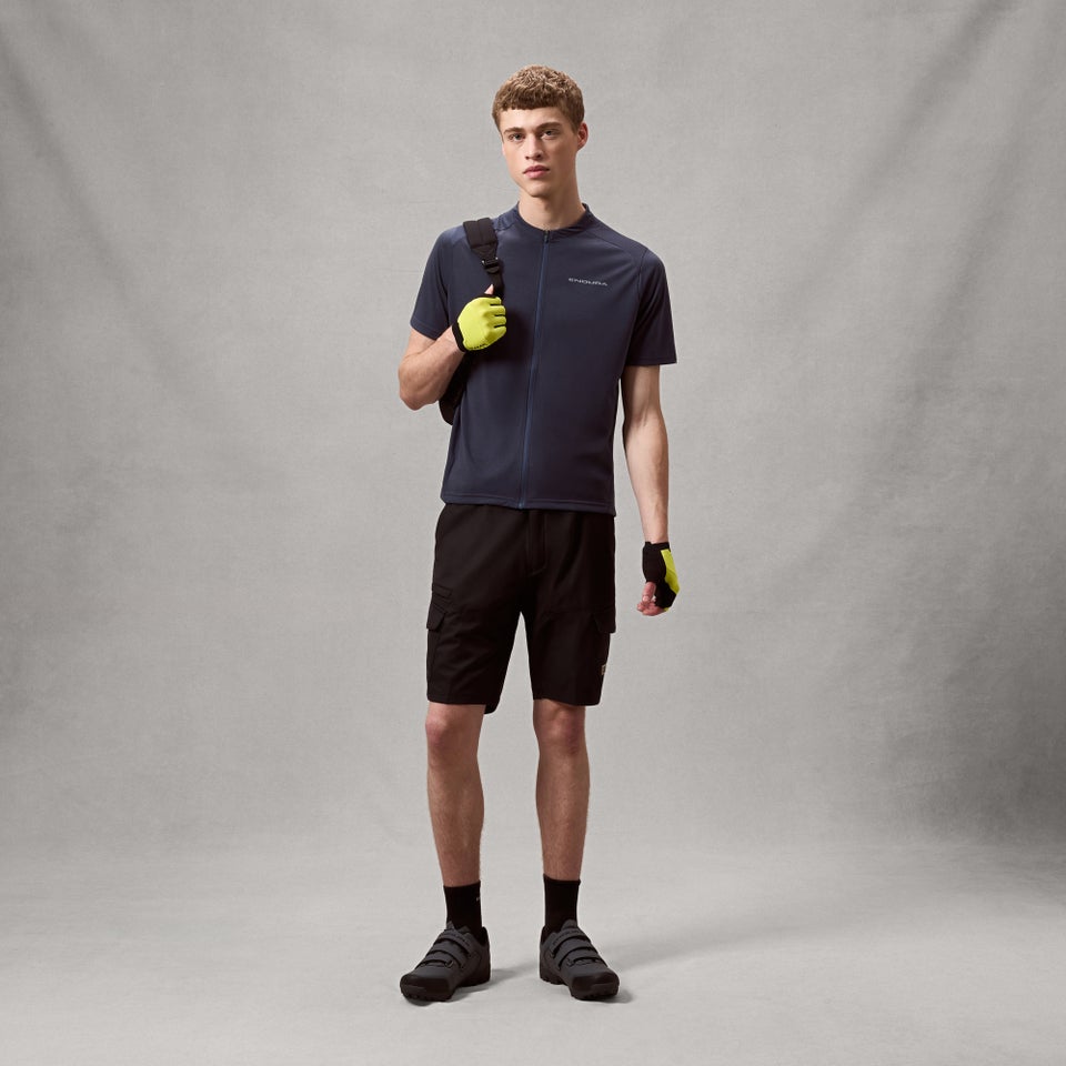 Men's Loop S/S Zipped Jersey - Carbon Grey