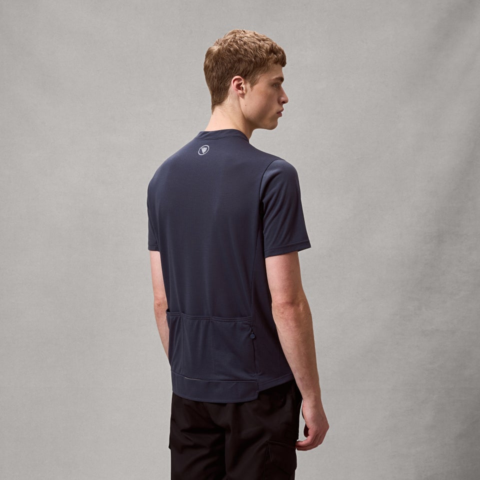 Men's Loop S/S Zipped Jersey - Carbon Grey