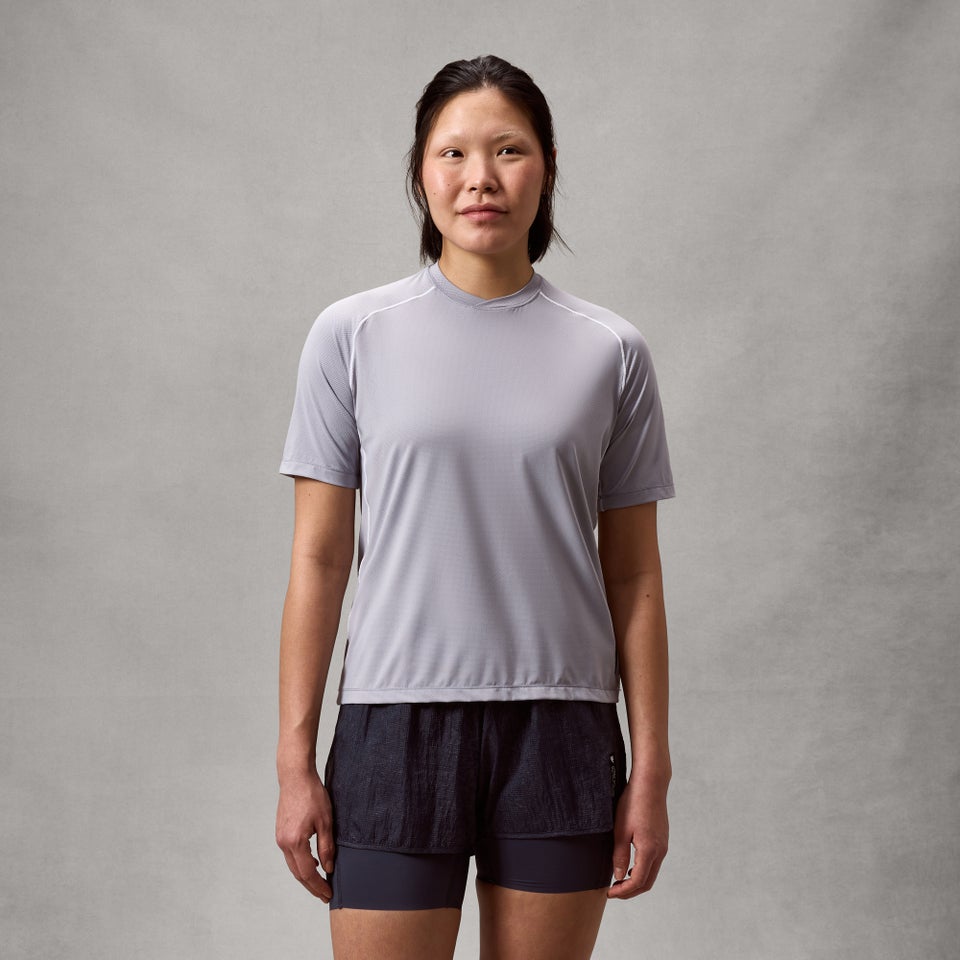 Women's AllTrack Rout S/S Tech Tee - Aluminium