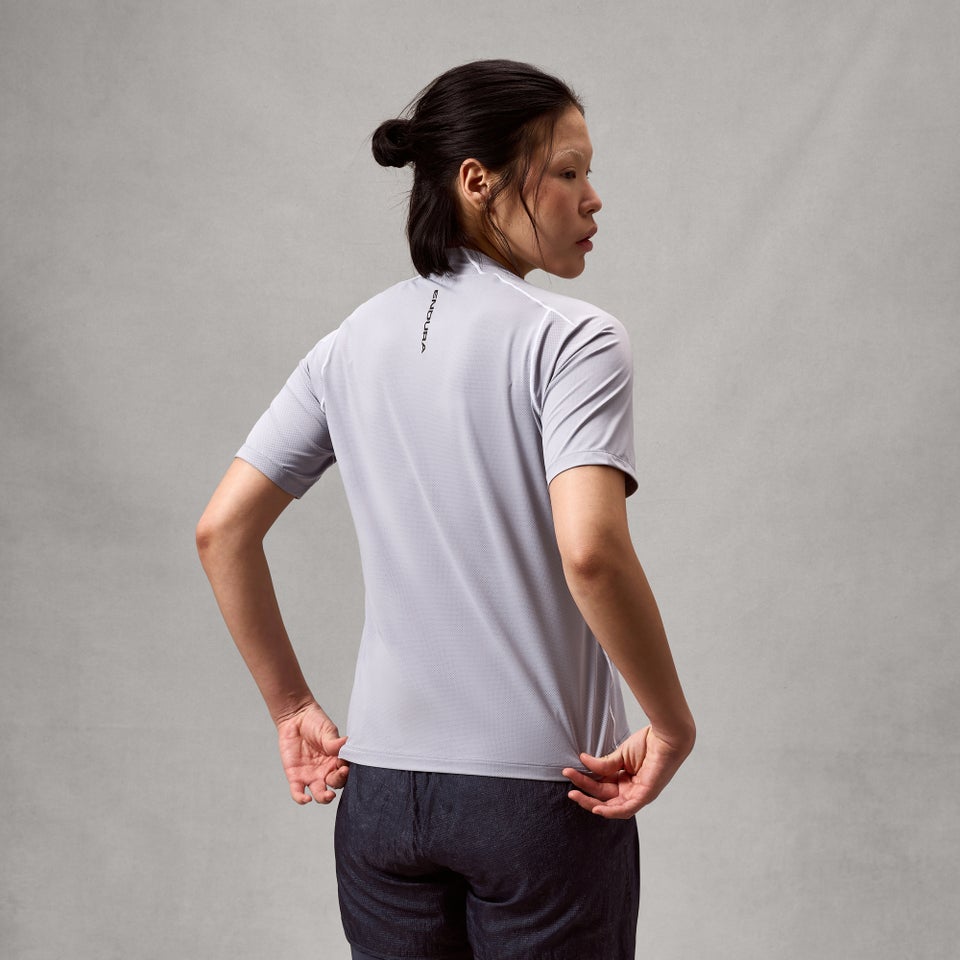 Women's AllTrack Rout S/S Tech Tee - Aluminium