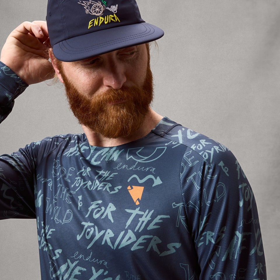 Men's SingleTrack L/S Print Tee  - Carbon Grey