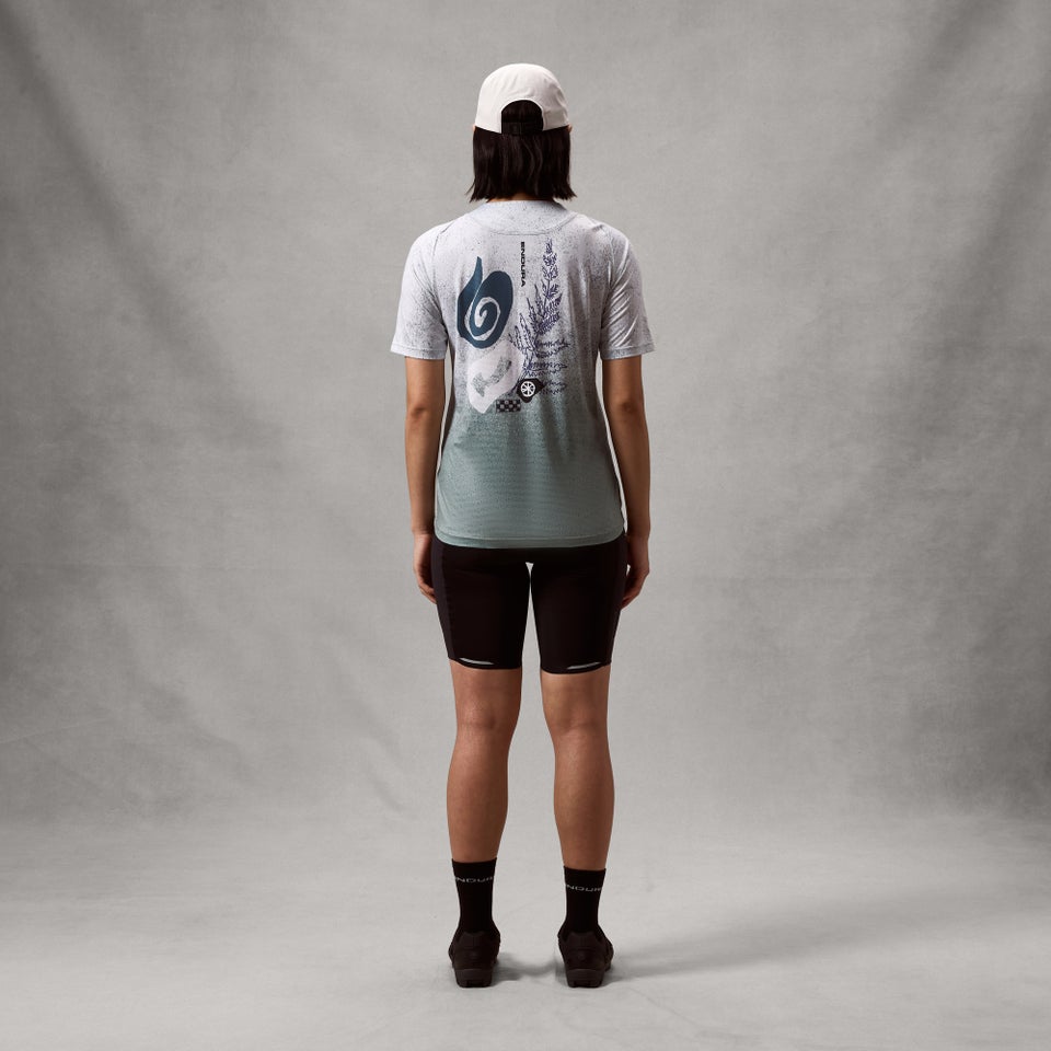 Damen SingleTrack K/A Print T-Shirt - Aero Blau