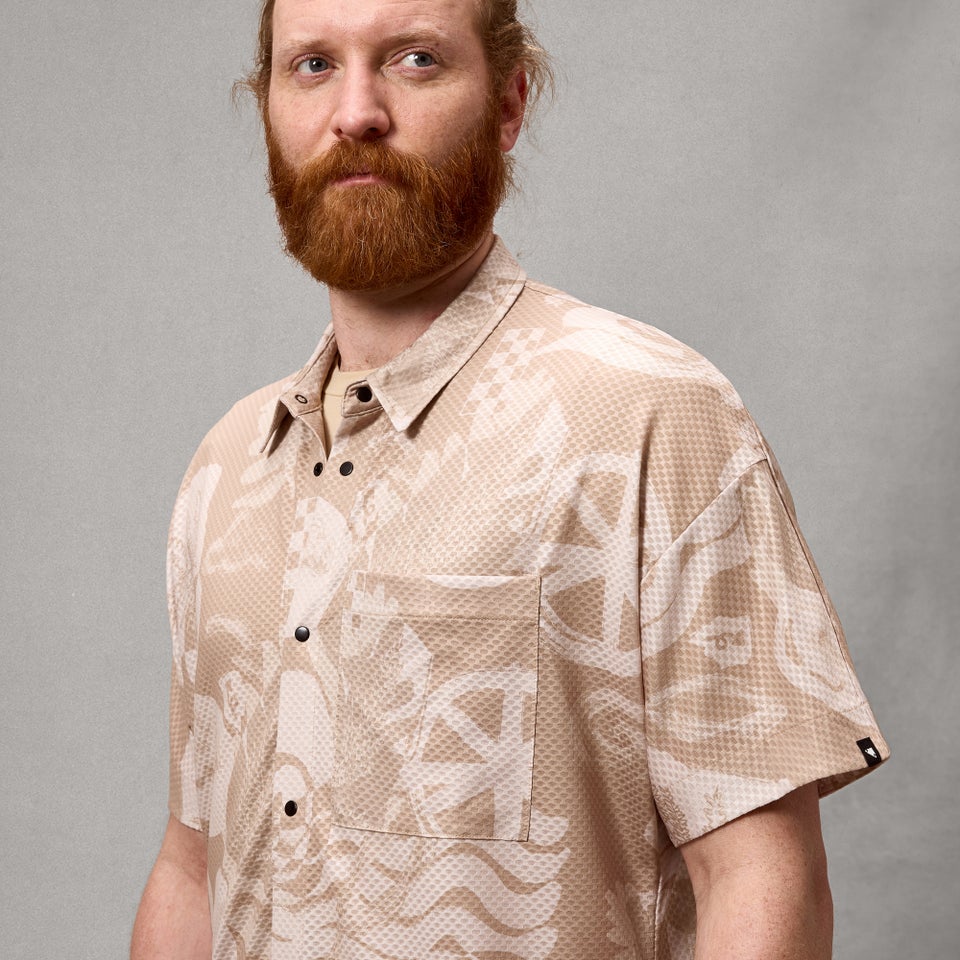 Unisex AllTrack Ride S/S Resort Shirt - Sand