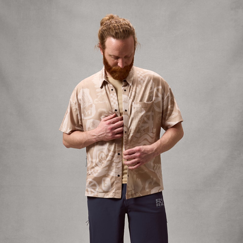 Unisex AllTrack Ride S/S Resort Shirt - Sand