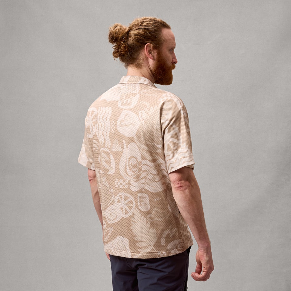 Unisex AllTrack Ride S/S Resort Shirt - Sand