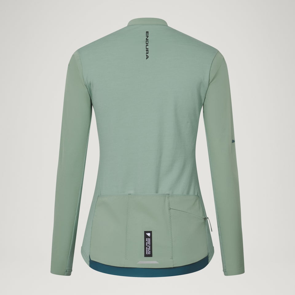 Women's AllTrack Ride L/S Jersey - Sage Green