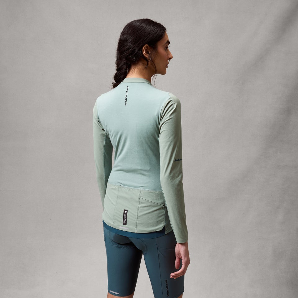 Women's AllTrack Ride L/S Jersey - Sage Green