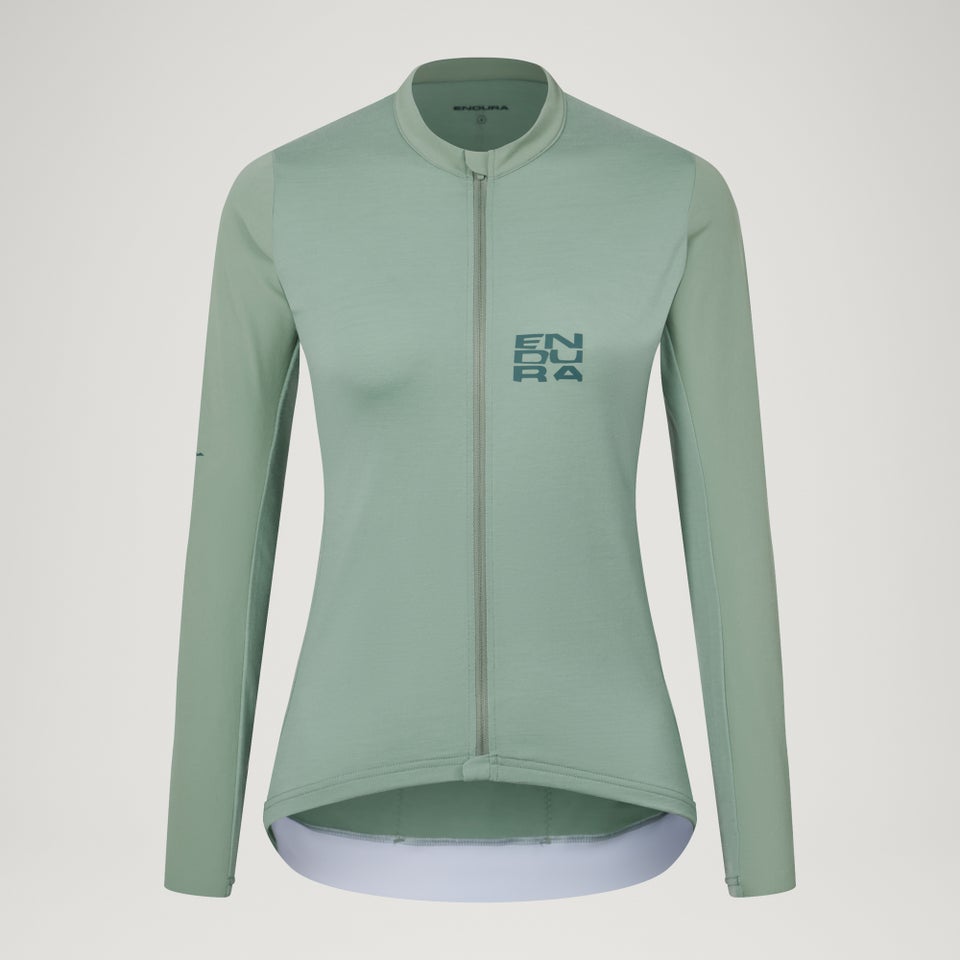 Women's AllTrack Ride L/S Jersey - Sage Green