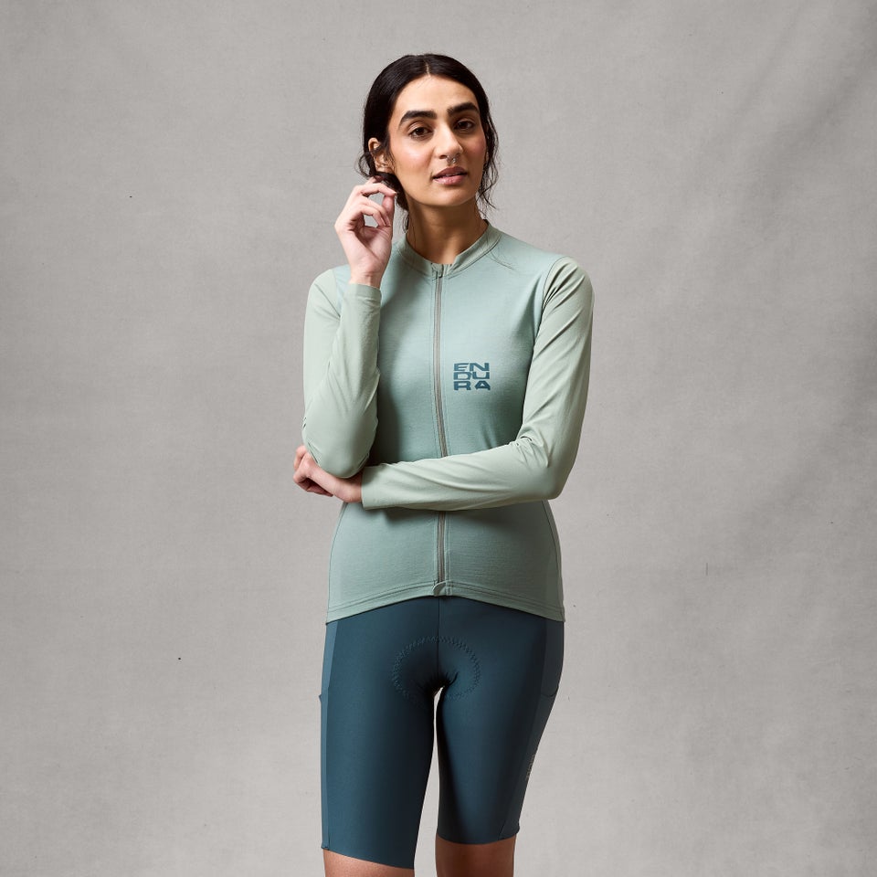 Women's AllTrack Ride L/S Jersey - Sage Green
