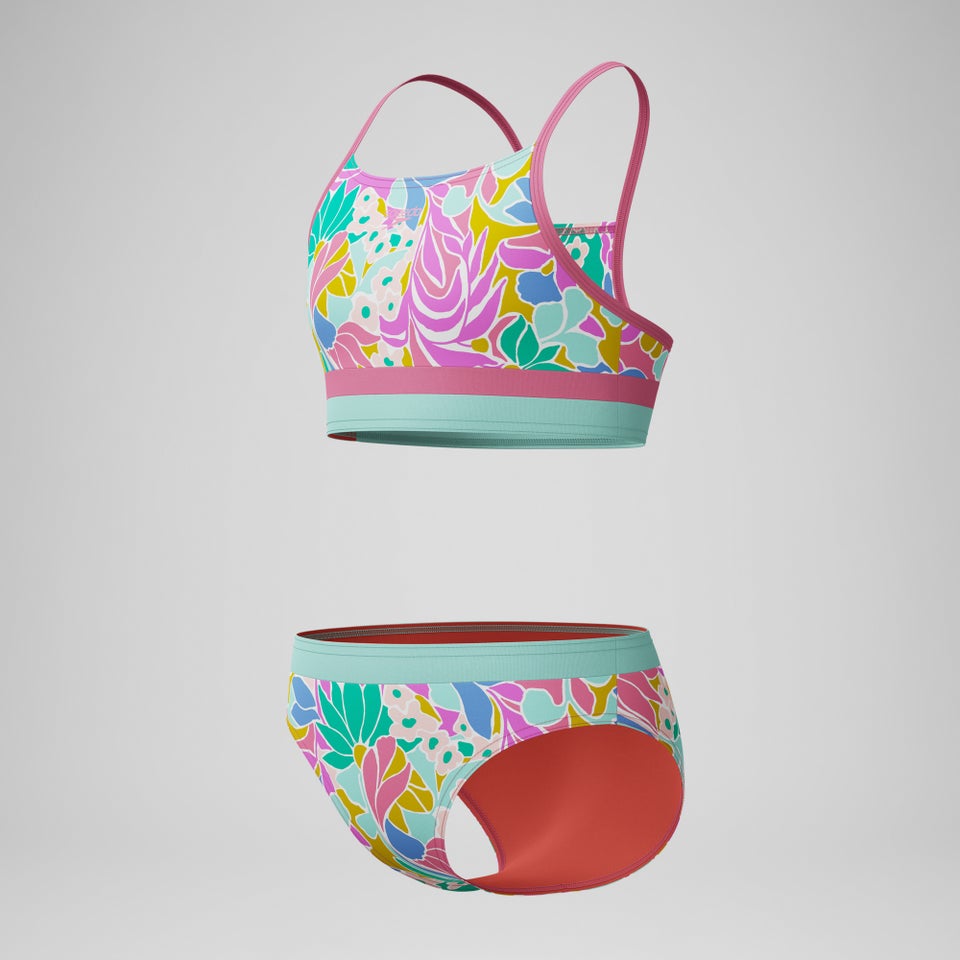 Girls Printed Two Piece Pink