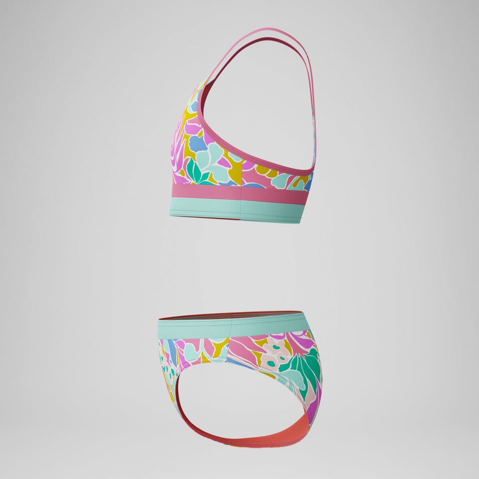 Girls Printed Two Piece Pink