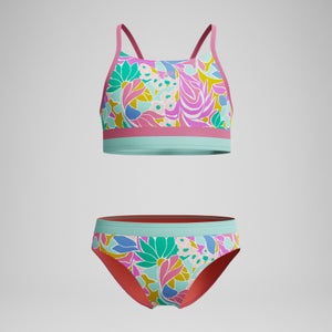 Girls Printed Two Piece Pink