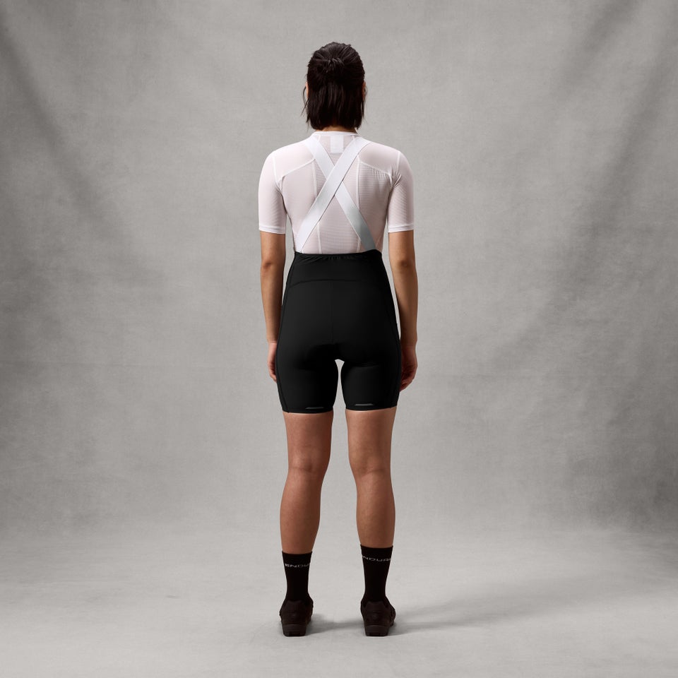 Damen Loop Bib Shorts - Schwarz