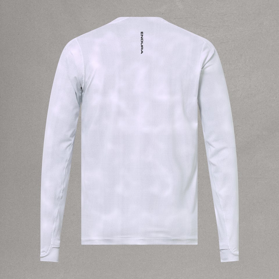 Herren AllTrack Rout L/A Tech T-Shirt - Weiß